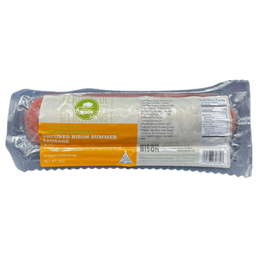 Jalapeno Peppercheese Summer Sausage | High Protein Snack | No MSG | Ready To Eat | Charcuterie | 7-8 oz. Roll | Pack of 3 | Shipping Included | Delicious Bison Flavor | Bold, Extra Spicy Flavor | Protein-Packed | 100% Bison Meat | Ready To Eat
